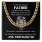 My Wonderful Father| Thank You - Cuban Link Chain