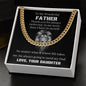 My Wonderful Father| Thank You - Cuban Link Chain